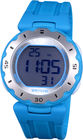 De Digitale Horloges van cyaan Blauwe LCD Chronograafvrouwen met Waterweerstand 100M