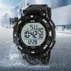 Pu-Horloge van de Riem het Multifunctionele Sport, Grote de Wijzerplaat Waterdichte Elektronische Horloges van Gr Backlight