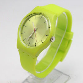 Purper het Silicone Rubberhorloge van Vogue met de Beweging van Japan, Dame Quartz Wristwatch