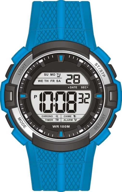 De Mijnheren Sportieve Horloges van het kwarts Digitale Horloge met 10atm van de het Siliciumband 4.5yeas van het Waterbewijs het Lithiumbatterij